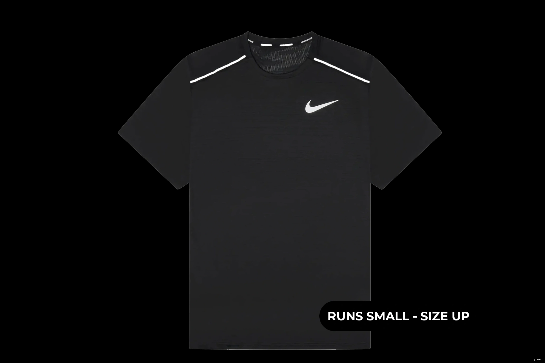 Dri-Fit Nike 1.0 Miler T Shirt Black 0823